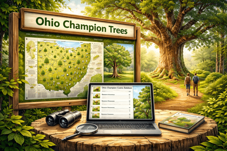 ohio champion trees database ohio champion trees map