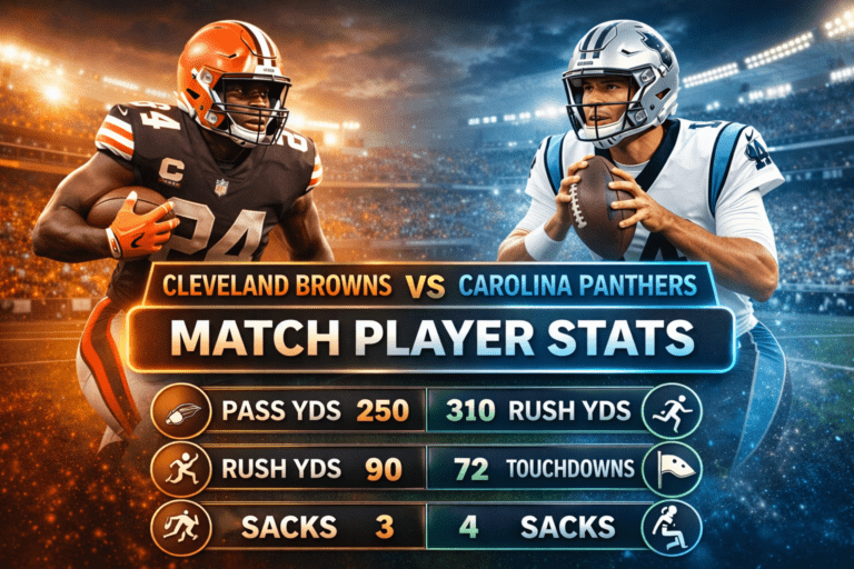 cleveland browns vs carolina panthers match player stats