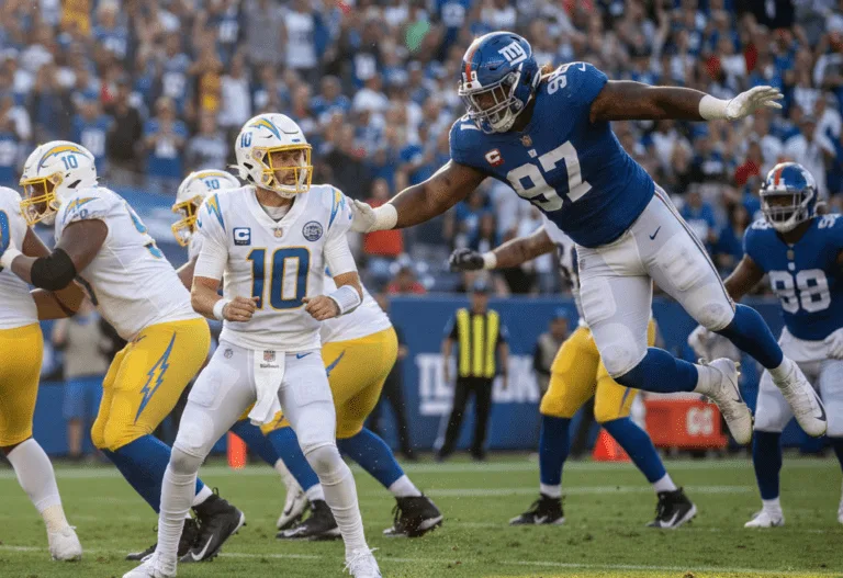 Los Angeles Chargers vs New York Giants Match Player Stats