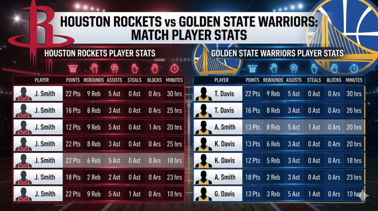 houston rockets vs golden state warriors match player stats