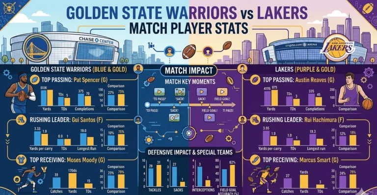 golden state warriors vs lakers match player stats