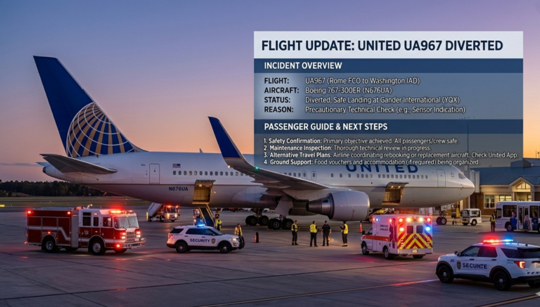 united flight ua967 diverted