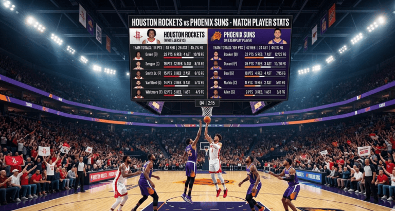 houston rockets vs phoenix suns match player stats