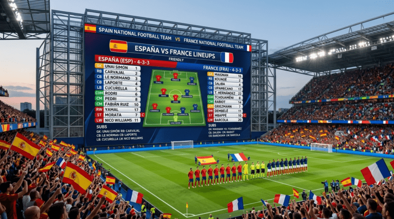 spain national football team vs france national football team lineups