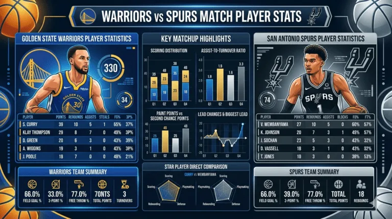 golden state warriors vs san antonio spurs match player stats