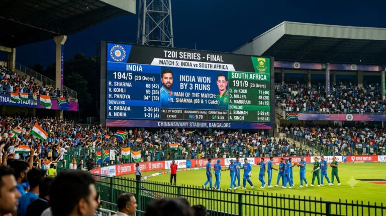 india national cricket team vs south africa national cricket team match scorecard