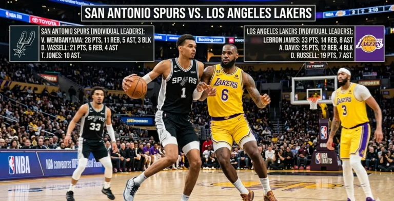 san antonio spurs vs lakers match player stats