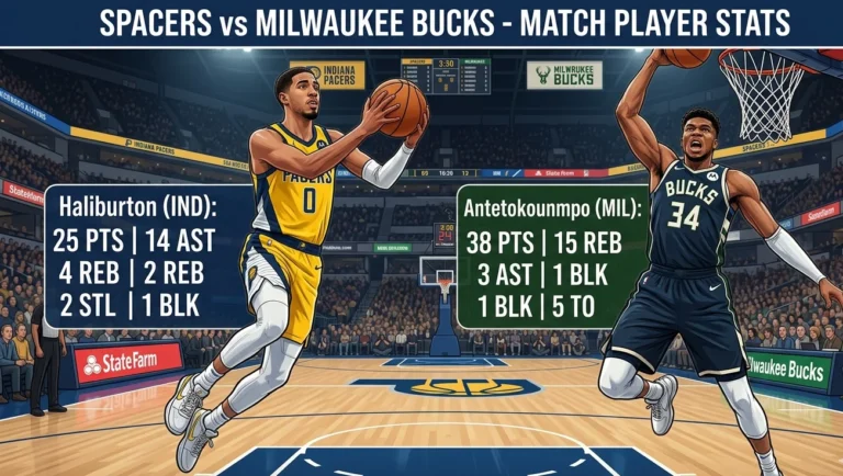 spacers vs milwaukee bucks match player stats
