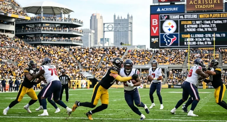 texans vs pittsburgh steelers match player stats
