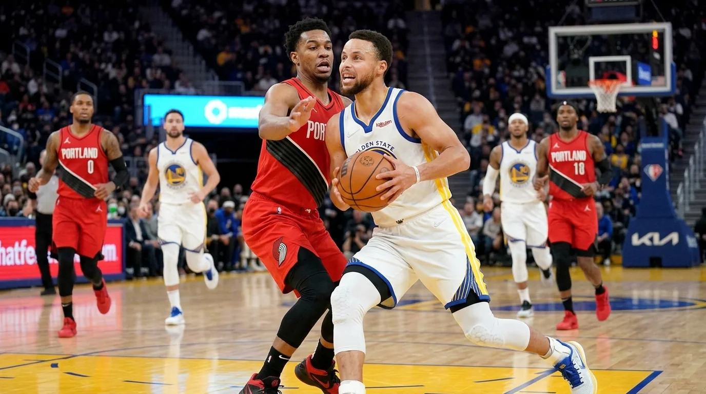 golden state warriors vs portland trail blazers match player stats