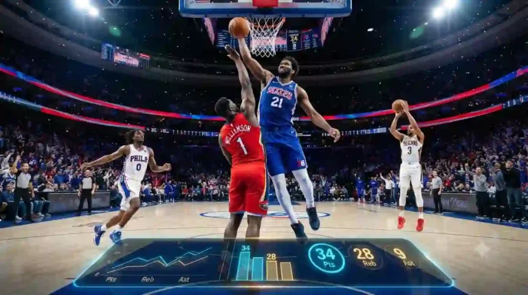 76ers vs New Orleans Pelicans Match Player Stats