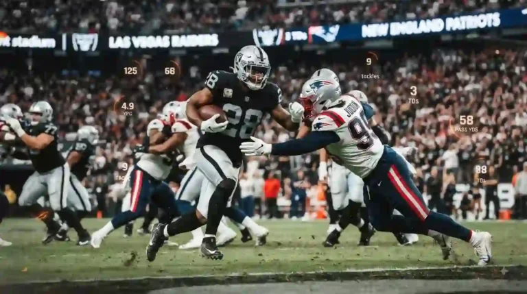 las vegas raiders vs new england patriots match player stats